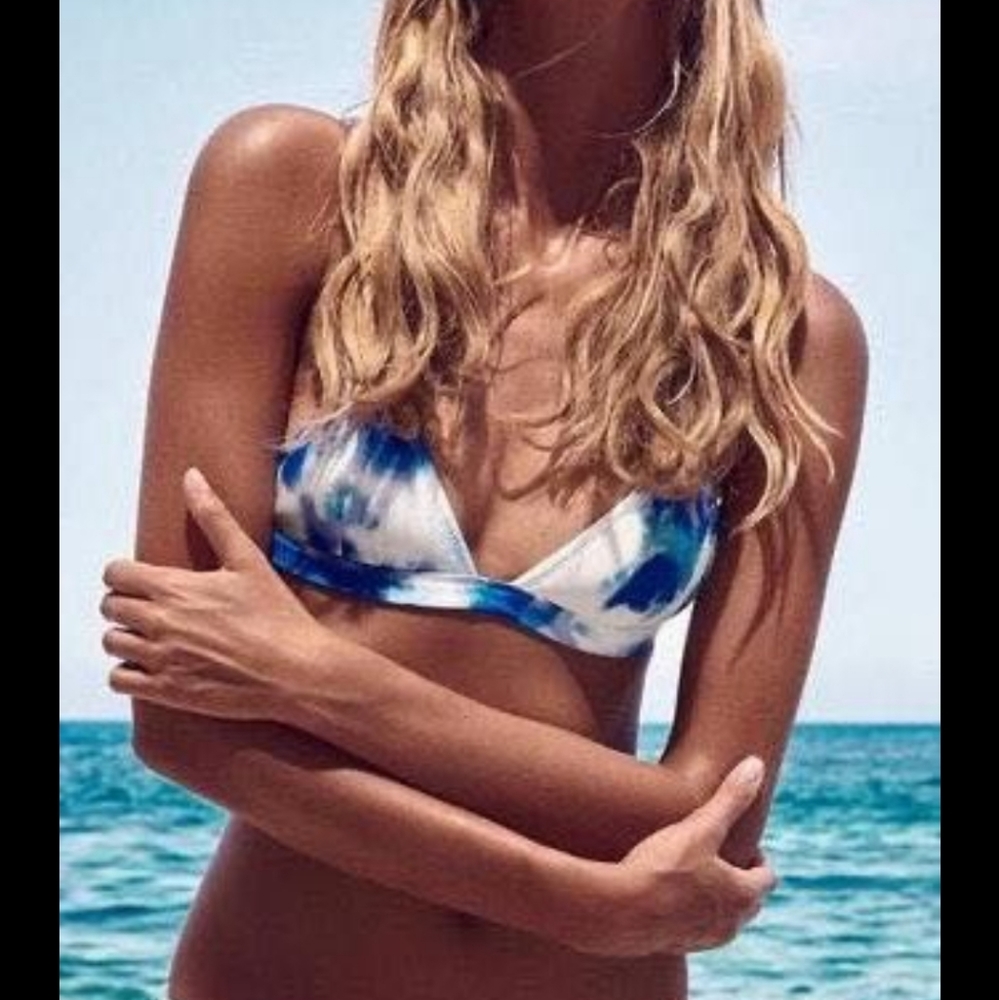 Triangl Bikini Top - Blue Tie Dye